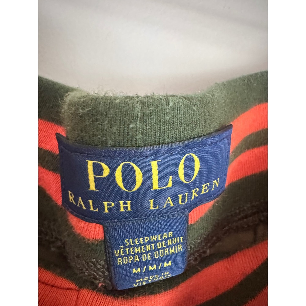 Polo Ralph Lauren Mens Camo Joggers Orange Stripe Pajama Lounge Pants Medium - Picture 4 of 7